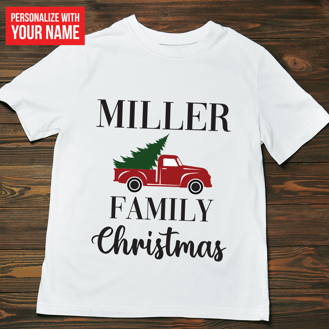 Personalized christmas clearance shirts for family